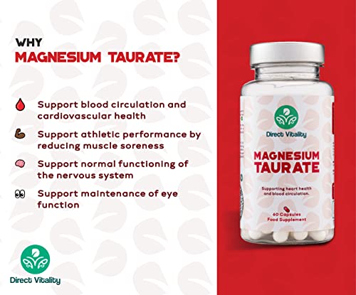 Direct Vitality Magnesium Taurate - bottle back